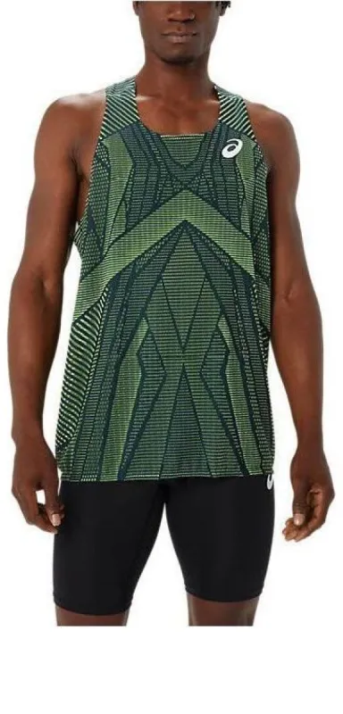 ASICS ACTIBREEZE Singlet Asia Sizing 'French Blue Safety Yellow' 2091A664-410 sold by KicksCrew