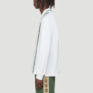 GUCCI Long Sleeve Stripe Jersey Polo 'White' 628338-XJCQR-9061 sold by KicksCrew