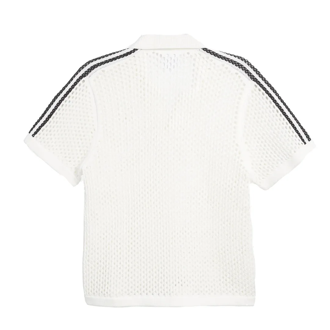adidas x CLOT FW24 Crochet Polo Shirt Asia Sizing 'Core White' JE9594 sold by KicksCrew product image thumbnail 2