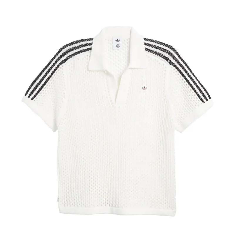 adidas x CLOT FW24 Crochet Polo Shirt Asia Sizing 'Core White' JE9594 sold by KicksCrew