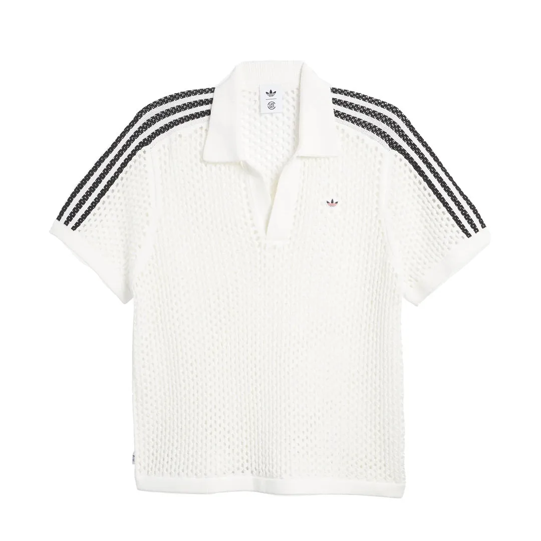 adidas x CLOT FW24 Crochet Polo Shirt Asia Sizing 'Core White' JE9594 sold by KicksCrew