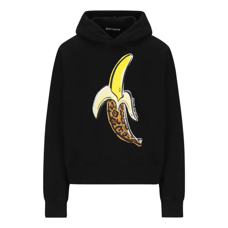 Palm Angels Banana Printed Hoodie 'Black Yellow Leopard' PMBB058F22FLE0091018 sold by KicksCrew