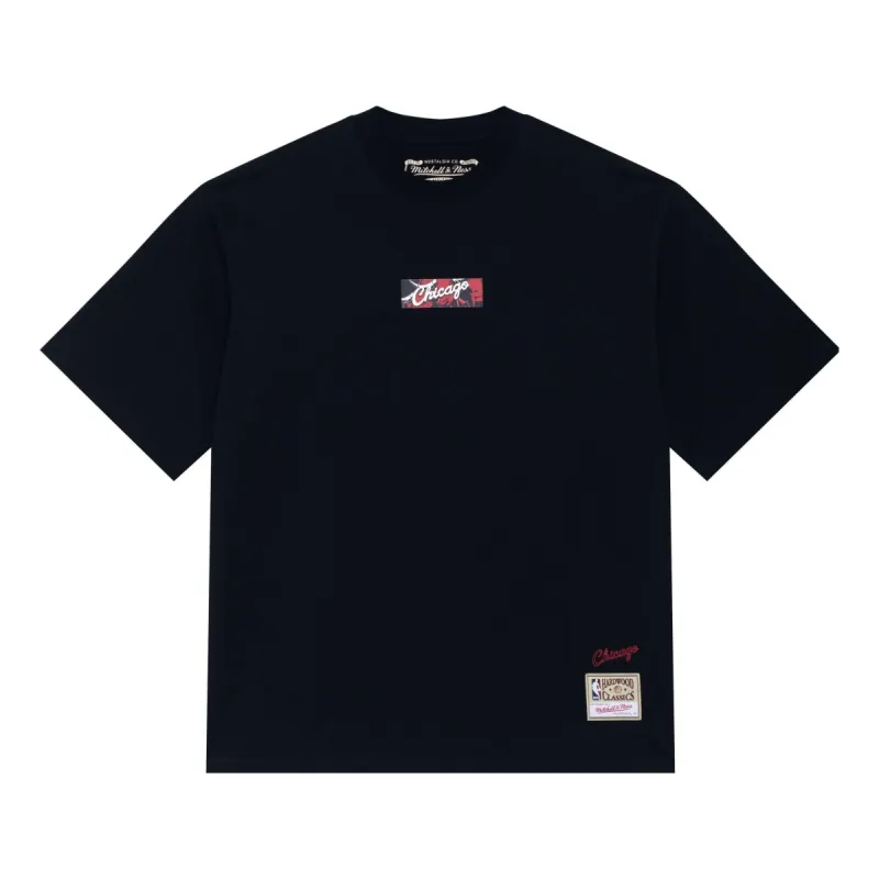 Mitchell & Ness x NBA Chicago Bulls T-Shirt 'Black' MNJYSST23020BOX-BLACK sold by KicksCrew