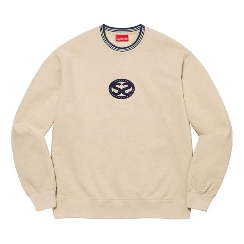 Supreme Double S Crewneck 'Beige Black' SUP-SS22-651 sold by KicksCrew
