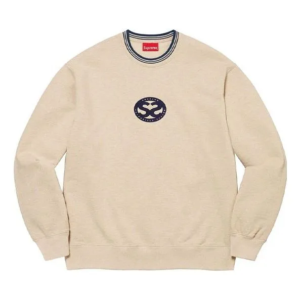 Supreme Double S Crewneck 'Beige Black' SUP-SS22-651 sold by KicksCrew