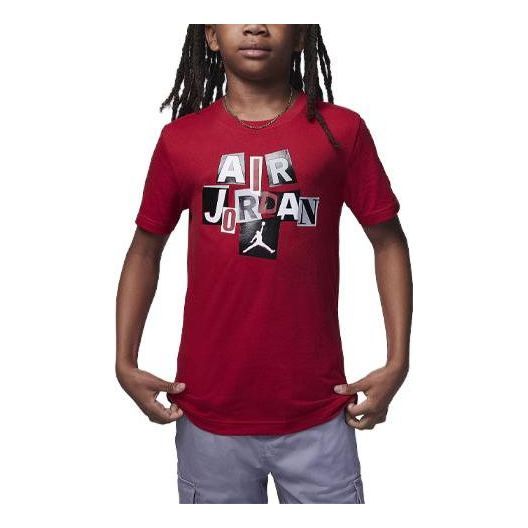 (GS) Air Jordan 23 Striped Jersey T-Shirt 'Red' 95C840-R78 sold by KicksCrew