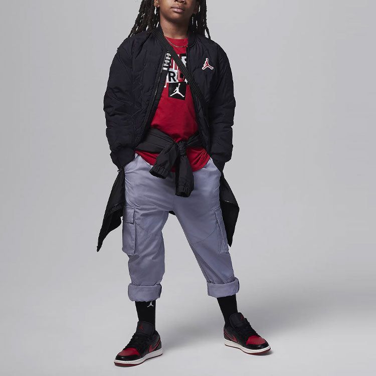 (GS) Air Jordan 23 Striped Jersey T-Shirt 'Red' 95C840-R78 sold by KicksCrew product image thumbnail 4