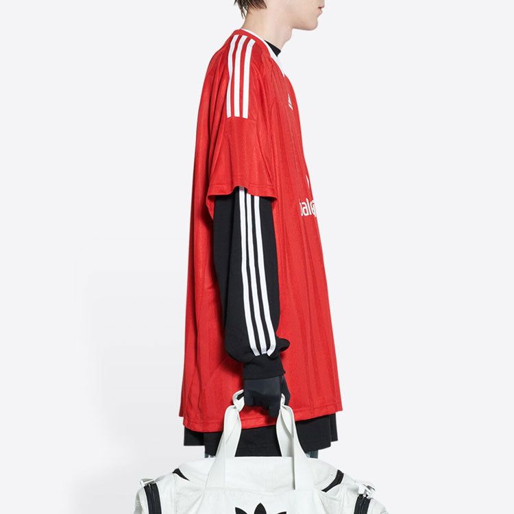 Balenciaga x adidas Soccer T-Shirt Oversized 'Red' 723663TNV136400 sold by KicksCrew product image thumbnail 5