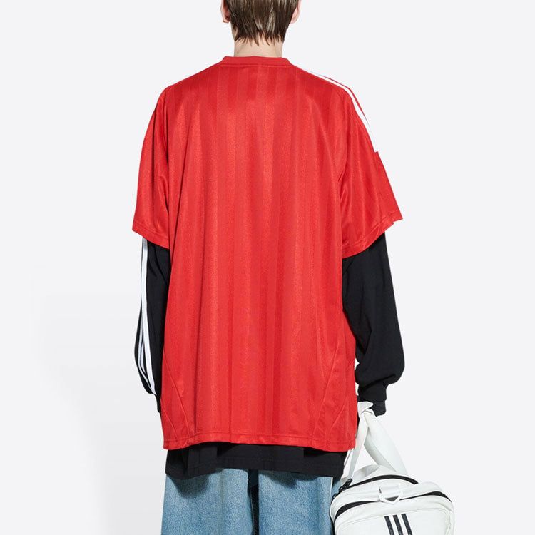 Balenciaga x adidas Soccer T-Shirt Oversized 'Red' 723663TNV136400 sold by KicksCrew product image thumbnail 4