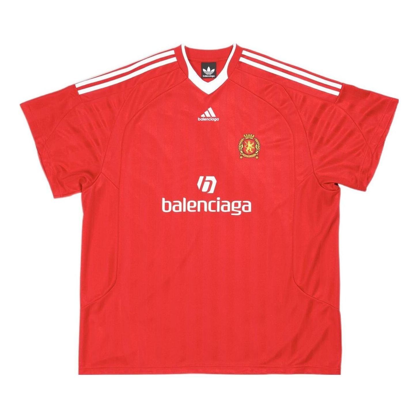 Balenciaga x adidas Soccer T-Shirt Oversized 'Red' 723663TNV136400 sold by KicksCrew