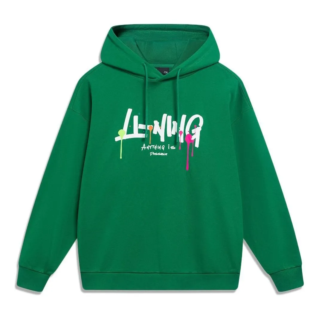 Li-Ning Anything Is Possible Graphic Hoodie 'Green' AWDT559-3 sold by KicksCrew
