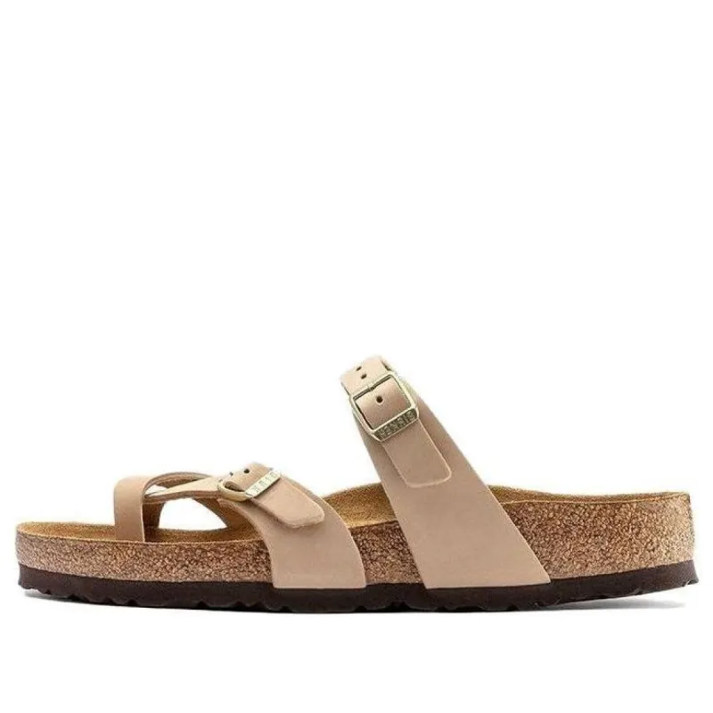 Birkenstock Mayari Soft Footbed Nubuck Leather Sandals 'Sandcastle' 1022223 sold by KicksCrew