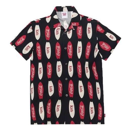 KITH x Coca-Cola Surf Camp Collar Shirt 'Black' KH-005 sold by KicksCrew