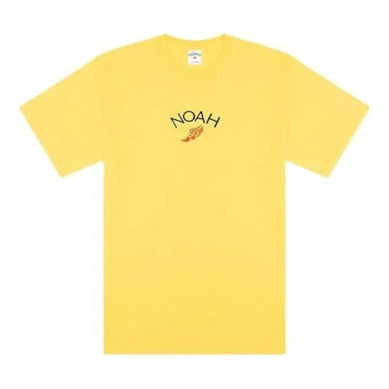 NOAH Embroidered Winged Foot Logo T-shirt 'Yellow' T31SS21-YEELLOW sold by KicksCrew