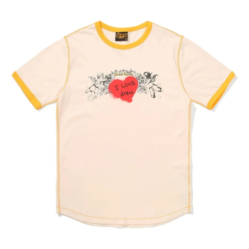 Drew House Cherub Ringer T-shirt 'Cream Yellow' DR-SS22-115 sold by KicksCrew