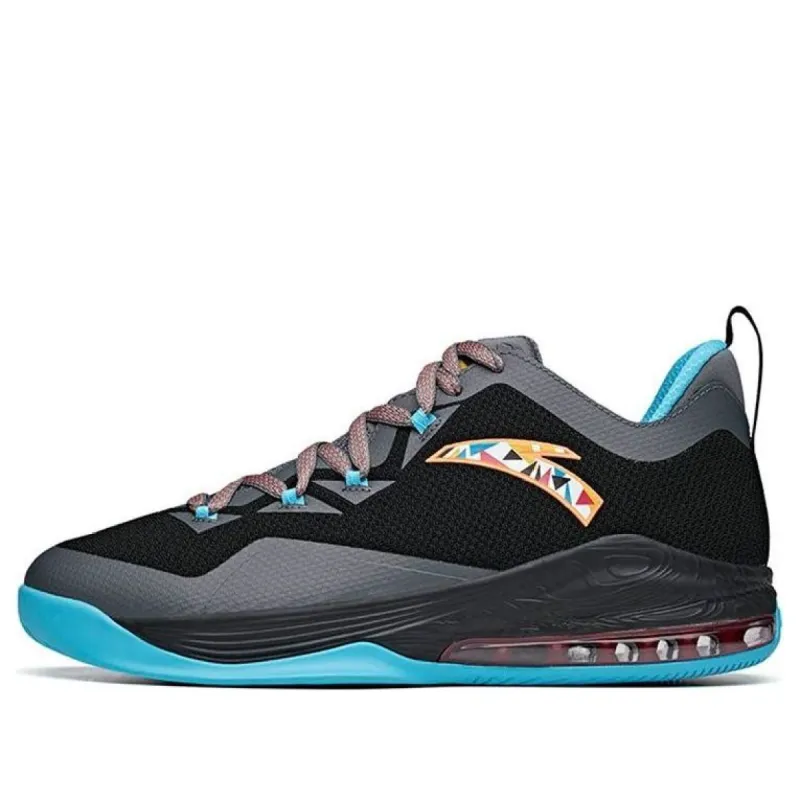 ANTA Shield Knit 'Black Grey Blue' 912121102S-1 sold by KicksCrew