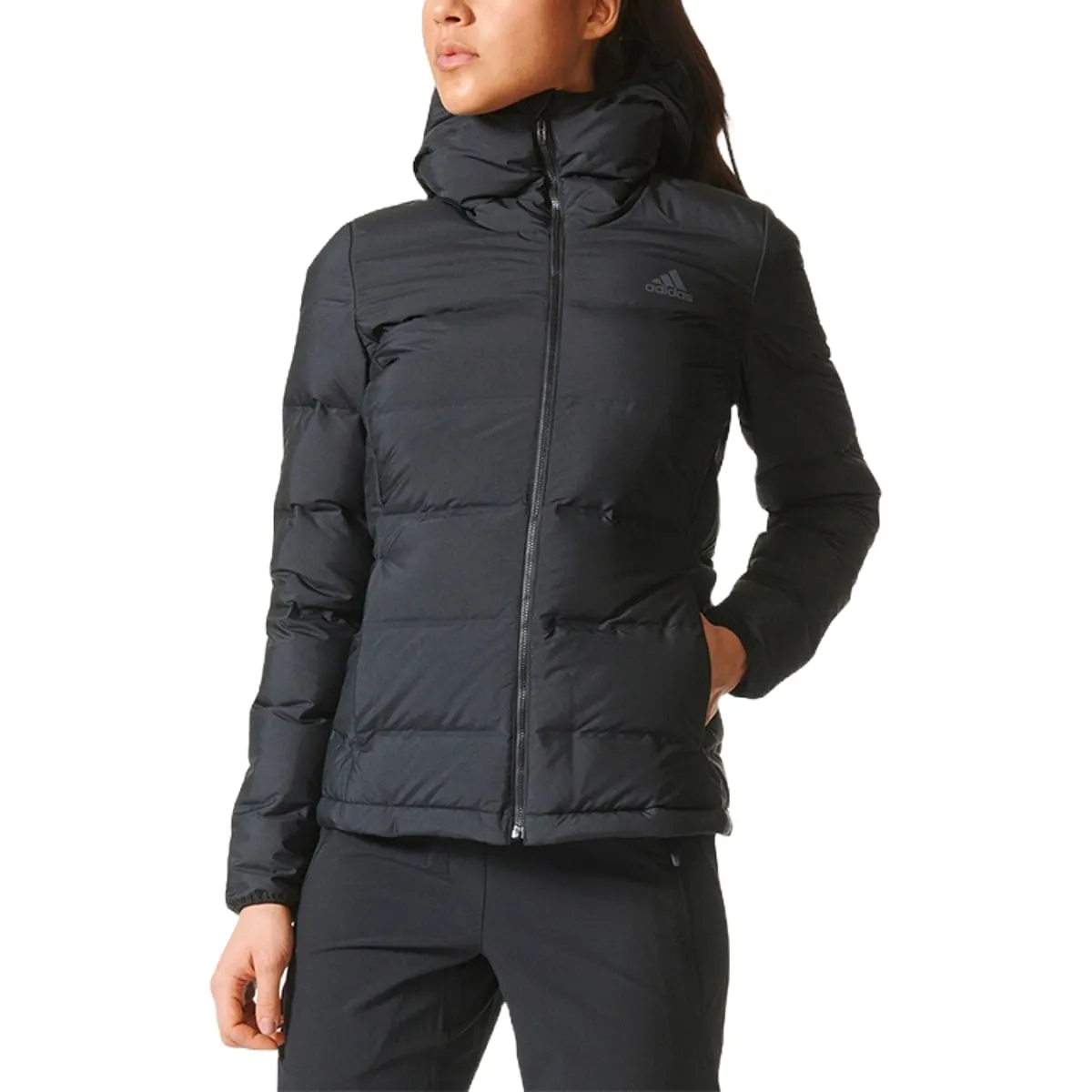 (WMNS) adidas Helionic Down Jacket 'Black' BQ1935 sold by KicksCrew product image thumbnail 3