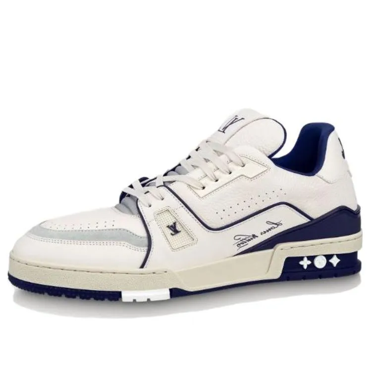 LOUIS VUITTON LV Trainer Sneakers 'Marine' 1ABFA8 sold by KicksCrew