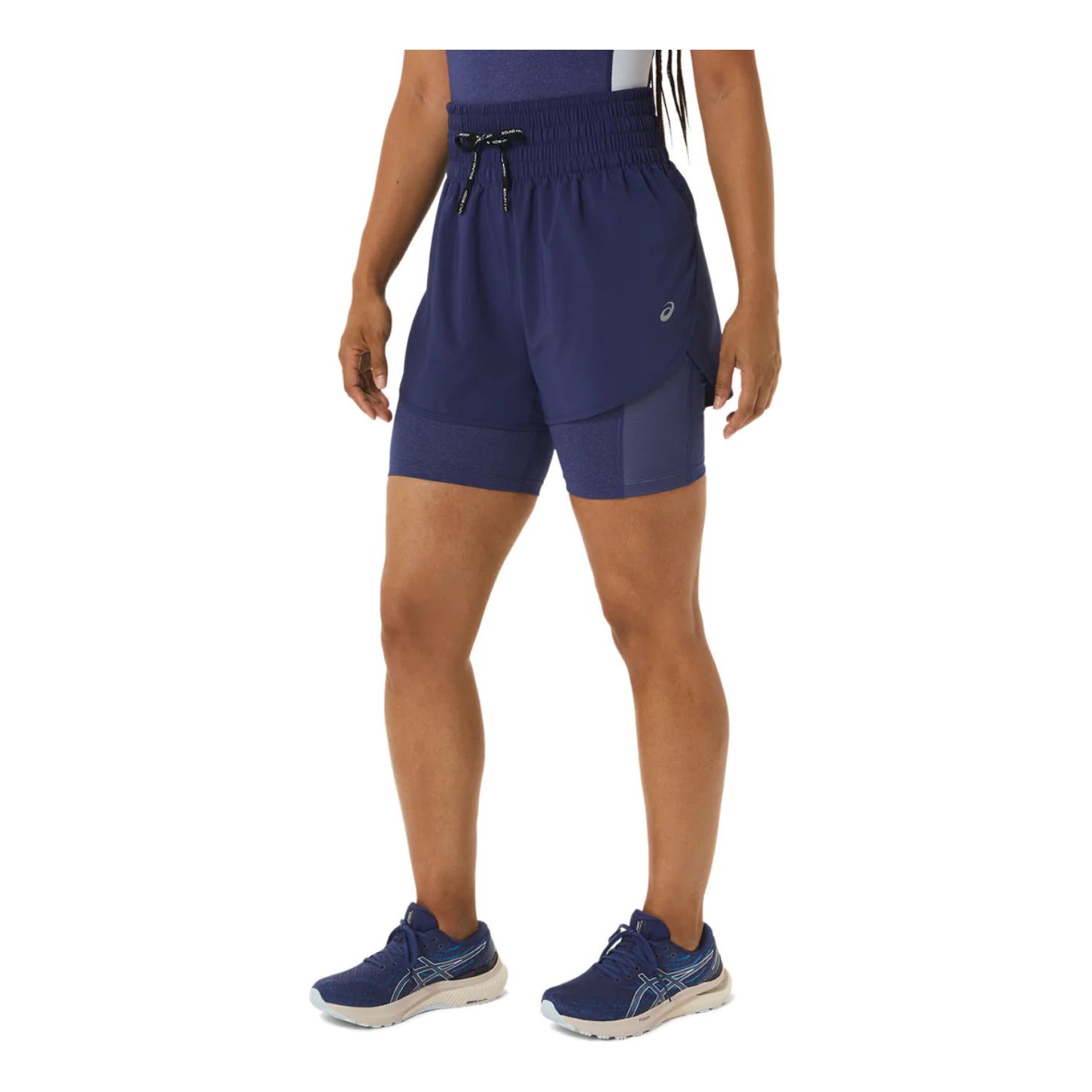 (WMNS) Asics Nagino 4" Run Short 'Navy' 2012C819-400 sold by KicksCrew