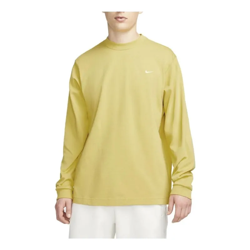 Nike Solo Swoosh Long-Sleeve Top 'Yellow' DX0885-700 sold by KicksCrew
