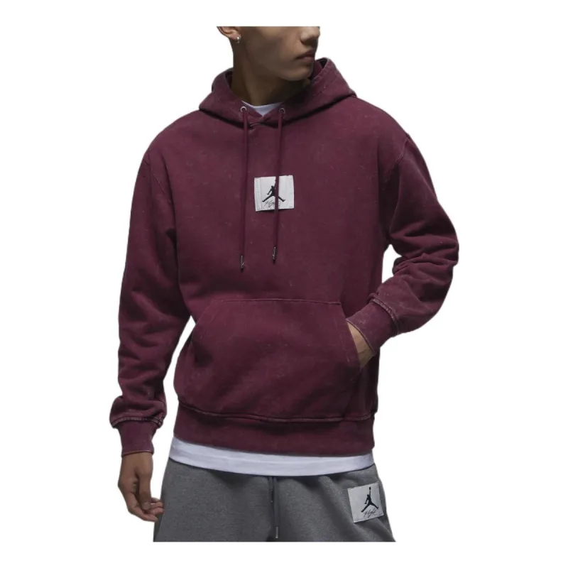 Air Jordan Essential Wash Fleece Hoodie 'Red' DR3088-680 sold by KicksCrew