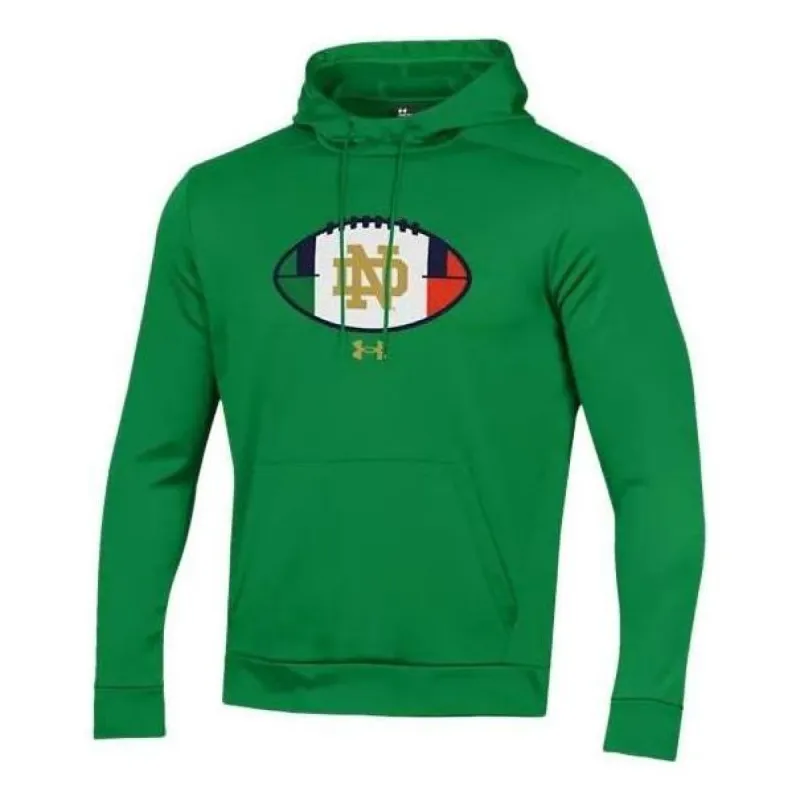 Under Armour Fleece University of Notre Dame Logo Hoodie 'Green' 5122313-305 sold by KicksCrew