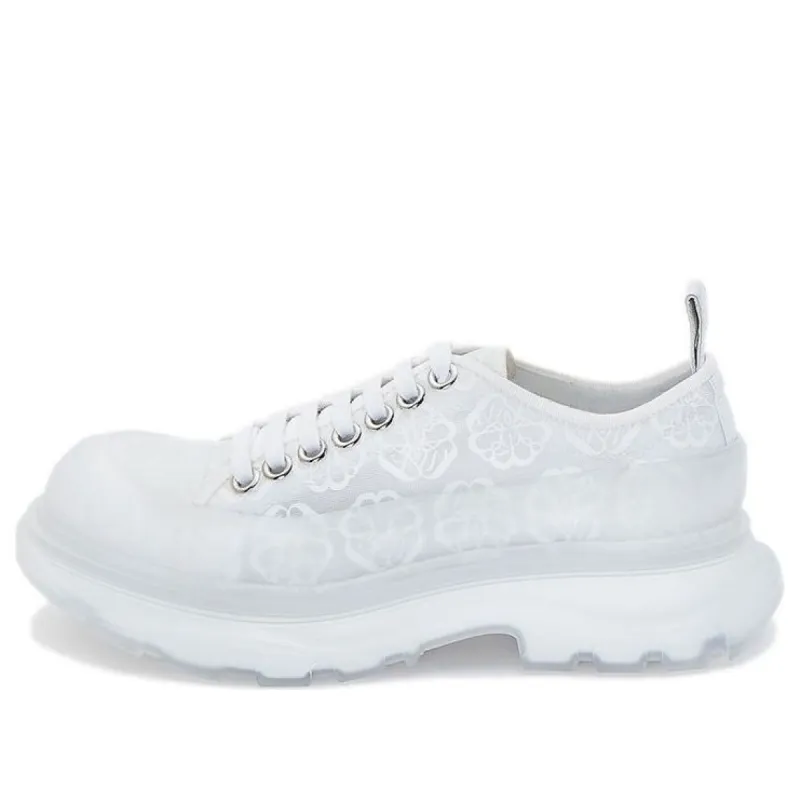 (WMNS) Alexander McQueen Tread Slick Lace Up 'White Transparent' 658085W4Q329337 sold by KicksCrew