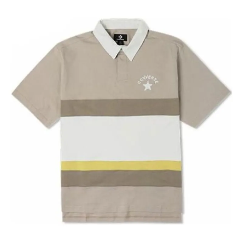 Converse Colorblock Logo Polo Shirt 'Beige' 10024880-A03 sold by KicksCrew