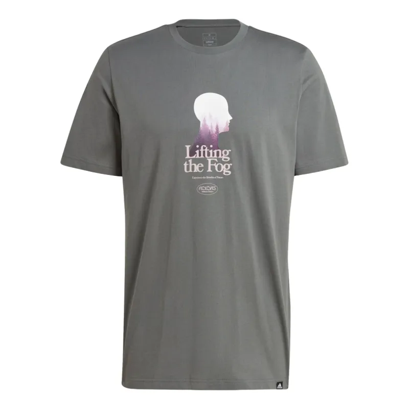 adidas Lifting The Fog Graphic T-shirt Asia Sizing 'Grey' IS1034 sold by KicksCrew
