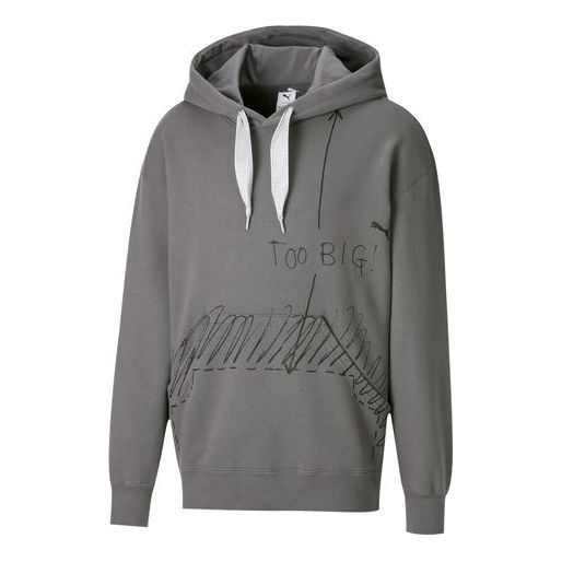 Puma X Michael Lau Too Big Graphic Hoodie 'Grey' 530356-60 sold by KicksCrew