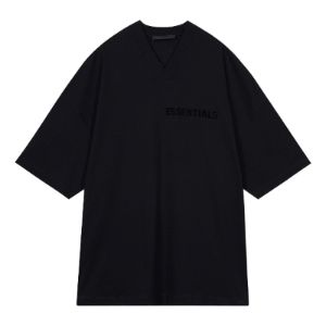 Fear of God Essentials SS23 V-Neck Tee 'Jet Black' 125SP234116F sold by KicksCrew