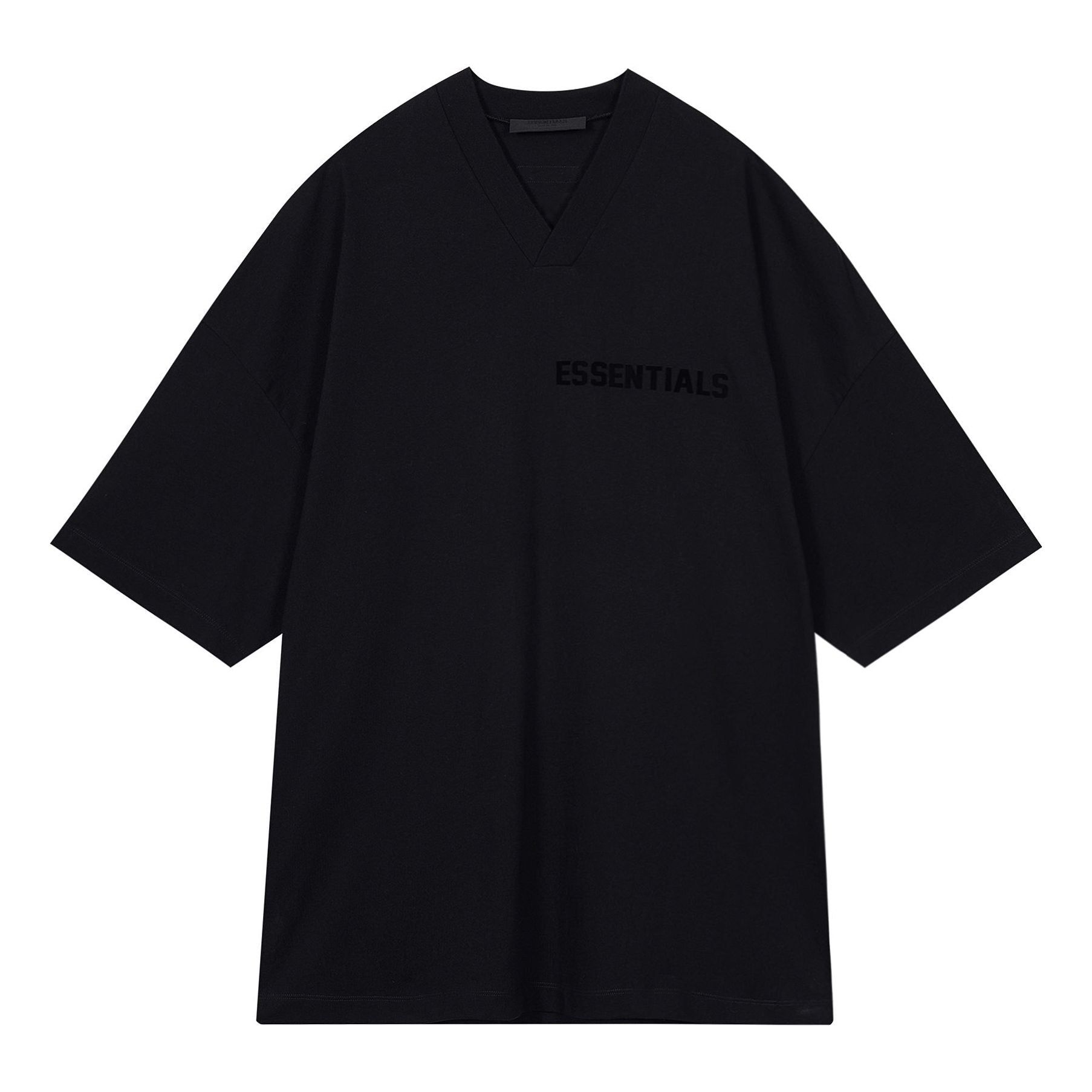 Fear of God Essentials SS23 V-Neck Tee 'Jet Black' 125SP234116F sold by KicksCrew