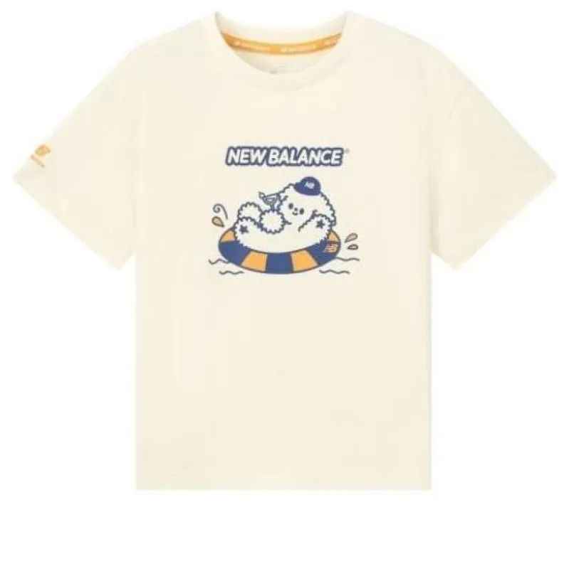 newbalance IU Tシャツ IU x New Balance Flower Logo Short Sleeve T-shirt Black
