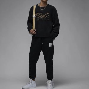 Air Jordan Flight Heritage Crop Sweater 'Black' FD7390-045 sold by KicksCrew