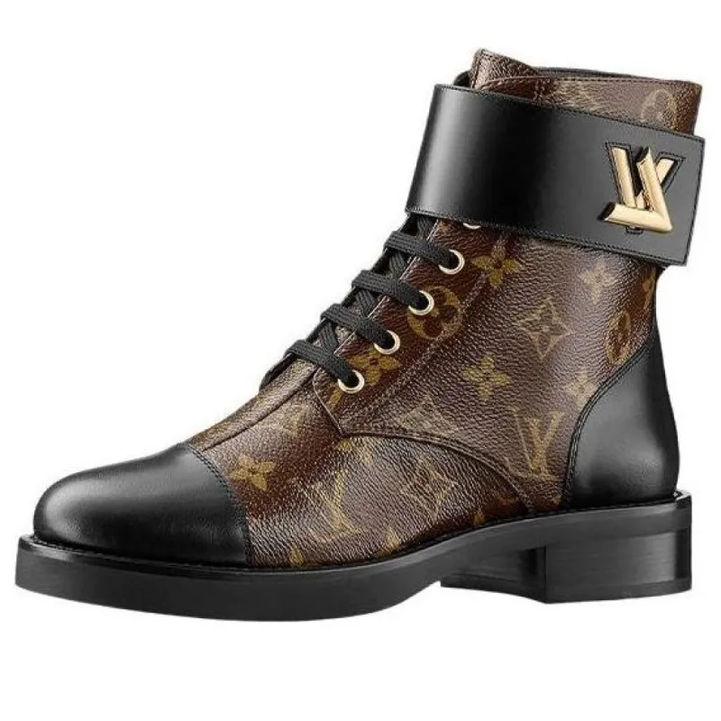 (WMNS) LOUIS VUITTON Wonderland Flat Ranger Boots 'Brown Monogram' 1AAV5W sold by KicksCrew