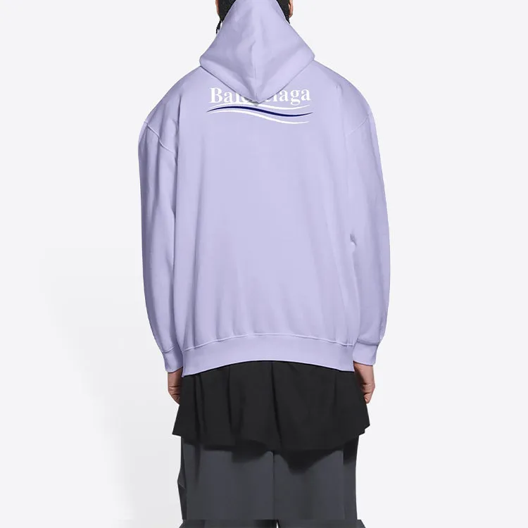 Balenciaga Political Campaign Hoodie Medium Fit 'Purple' 600583TKVI93072 sold by KicksCrew product image thumbnail 5