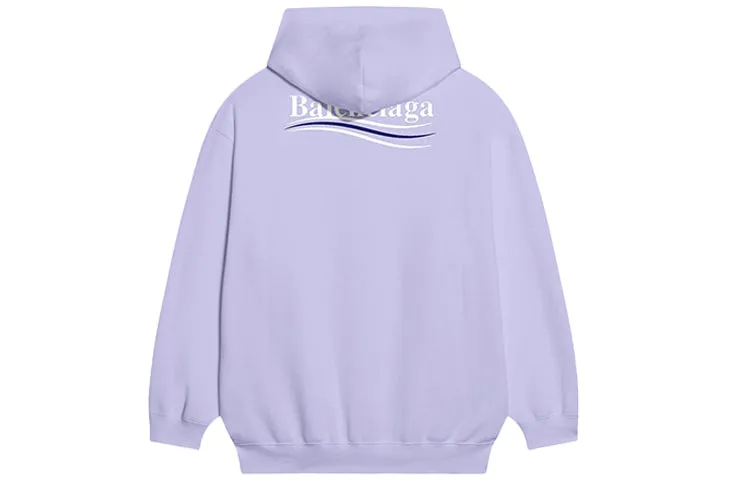 Balenciaga Political Campaign Hoodie Medium Fit 'Purple' 600583TKVI93072 sold by KicksCrew product image thumbnail 2