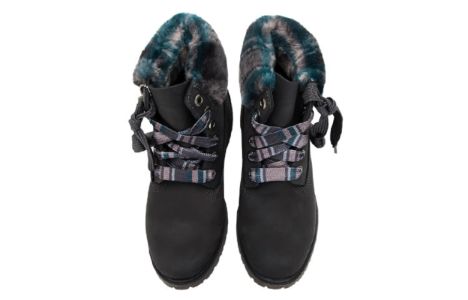 (WMNS) Timberland Lindon Woods 6 Inch Waterproof Boot 'Dark Grey Nubuck and Black Printed Collar' A2MA5C64 sold by KicksCrew