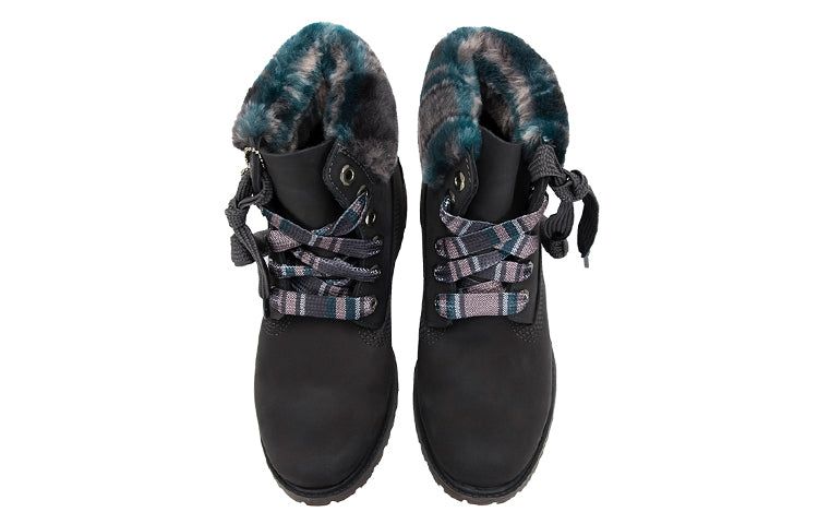 (WMNS) Timberland Lindon Woods 6 Inch Waterproof Boot 'Dark Grey Nubuck and Black Printed Collar' A2MA5C64 sold by KicksCrew product image thumbnail 3