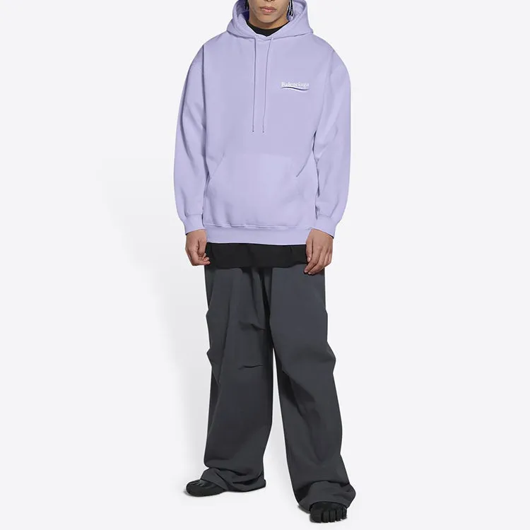 Balenciaga Political Campaign Hoodie Medium Fit 'Purple' 600583TKVI93072 sold by KicksCrew product image thumbnail 3