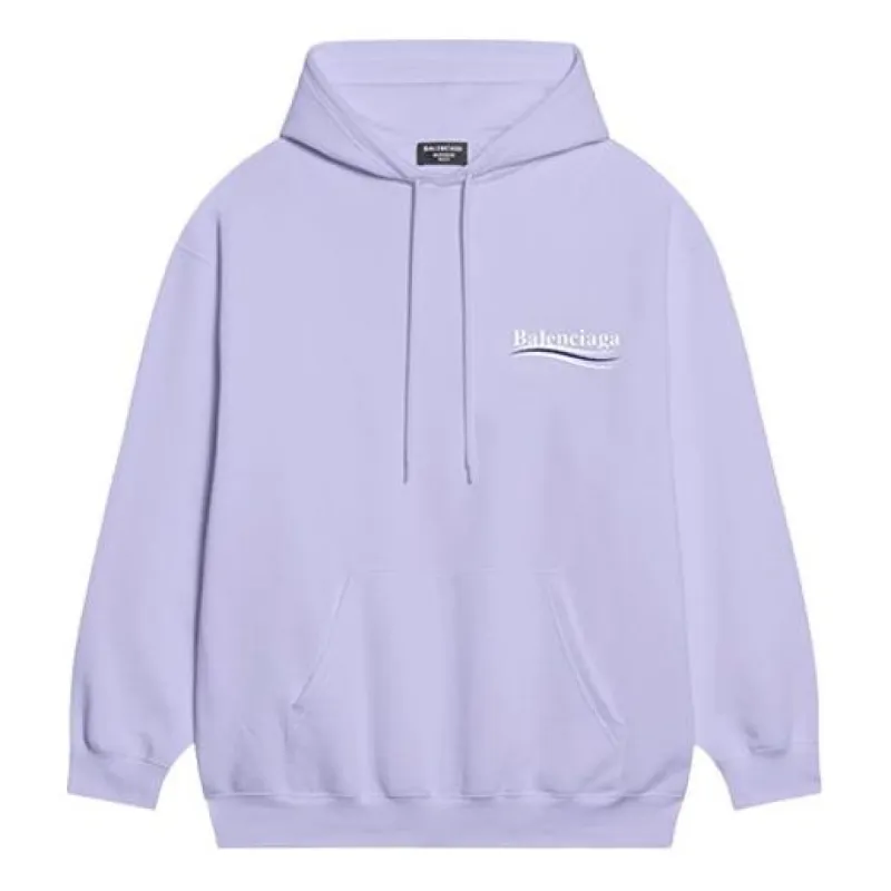 Balenciaga Political Campaign Hoodie Medium Fit 'Purple' 600583TKVI93072 sold by KicksCrew