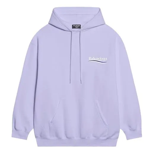 Balenciaga Political Campaign Hoodie Medium Fit 'Purple' 600583TKVI93072 sold by KicksCrew
