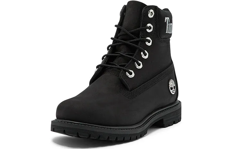(WMNS) Timberland 6 Inch Premium Waterproof Boots 'Black Nubuck with Silver Logo' A5TYUW sold by KicksCrew product image thumbnail 3