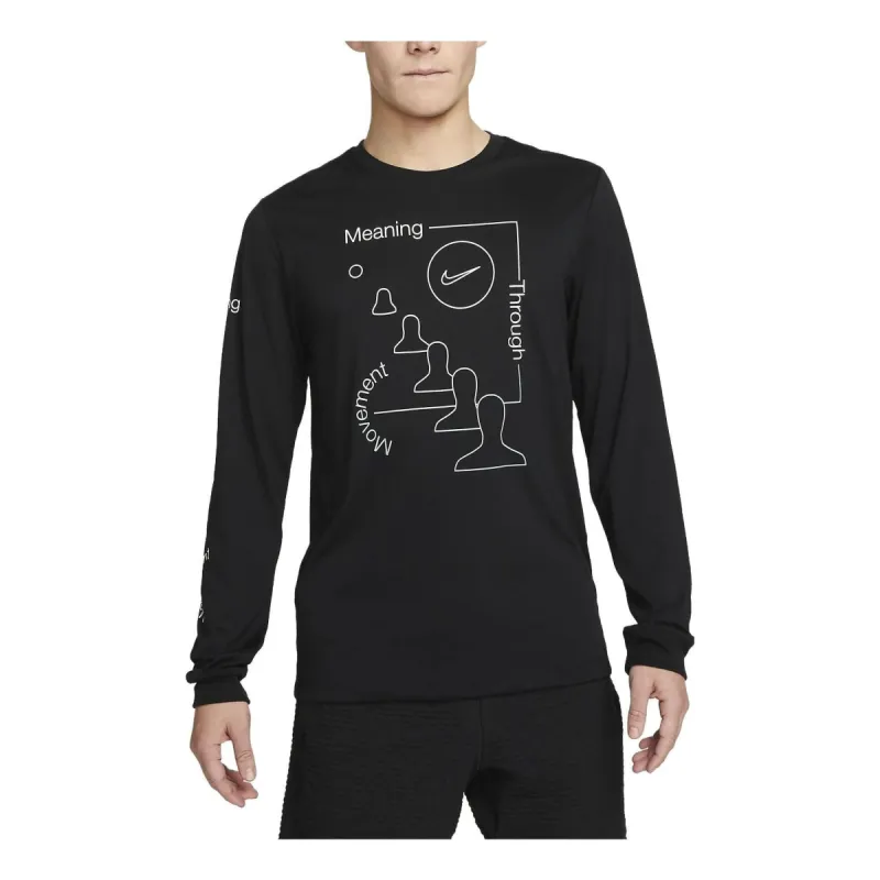 Nike Yoga Round Neck T-Shirt 'Black' FD0044-010 sold by KicksCrew