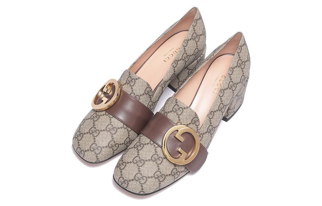 (WMNS) Gucci Blondie pump GG Supreme canvas 'Beige Ebony' 701711-9I650-9769 sold by KicksCrew product image thumbnail 3