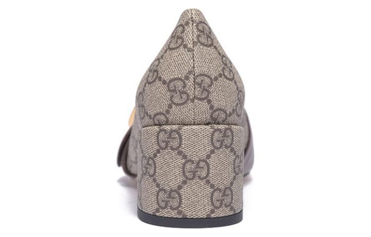 (WMNS) Gucci Blondie pump GG Supreme canvas 'Beige Ebony' 701711-9I650-9769 sold by KicksCrew product image thumbnail 5