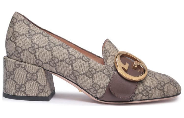 (WMNS) Gucci Blondie pump GG Supreme canvas 'Beige Ebony' 701711-9I650-9769 sold by KicksCrew product image thumbnail 2