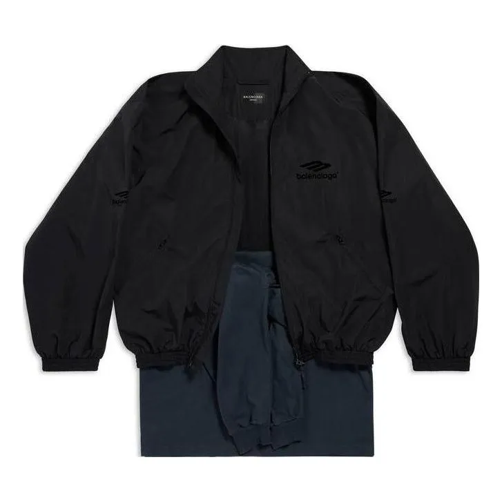 Balenciaga Patched Tracksuit Jacket 'Black' 770500TNQ251000 sold by KicksCrew