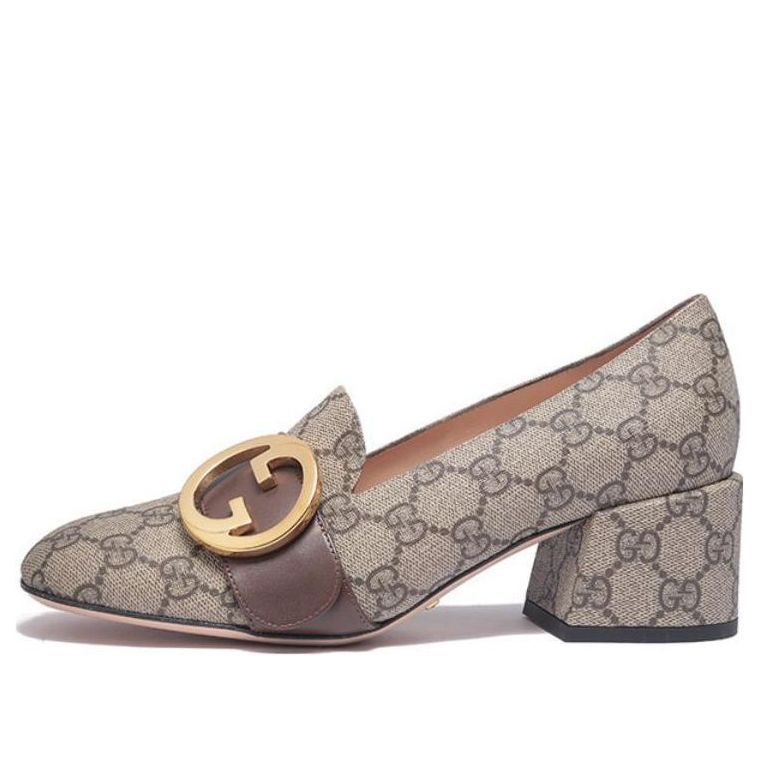 (WMNS) Gucci Blondie pump GG Supreme canvas 'Beige Ebony' 701711-9I650-9769 sold by KicksCrew