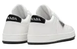 (WMNS) PRADA Downtown Perforated Leather Sneakers 'White Black' 1E792M_3LJ6_F0964_F_030 sold by KicksCrew